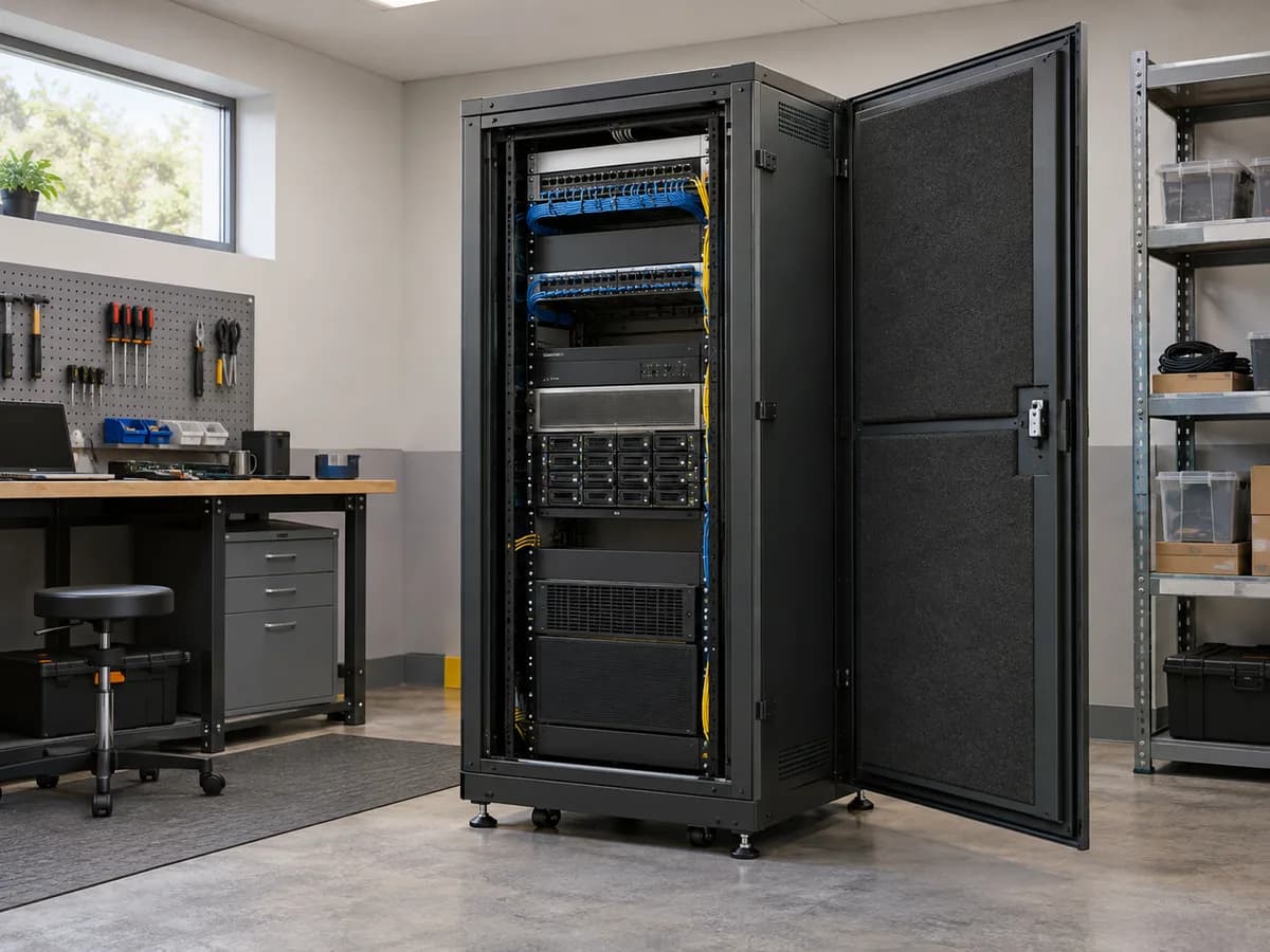 Acoustic server cabinets