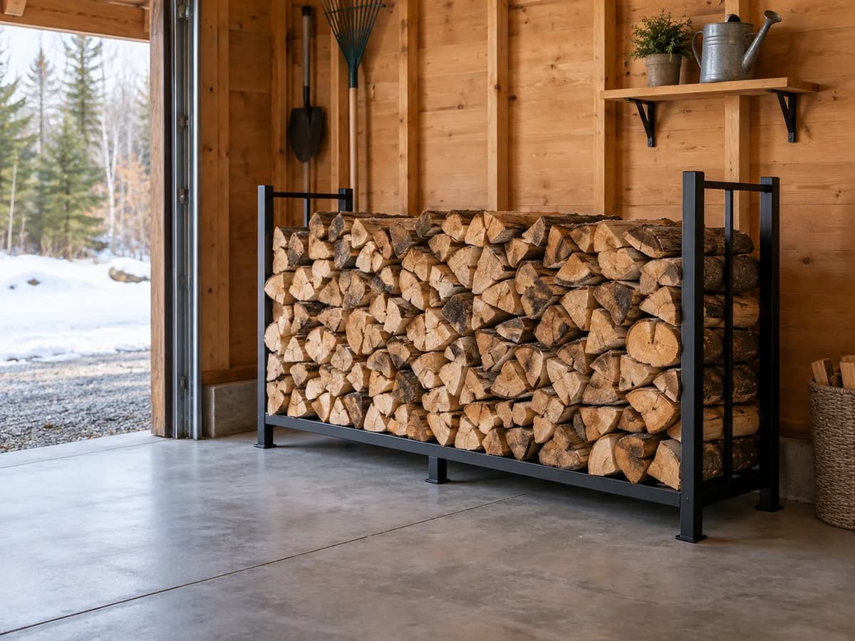 Firewood storage racks