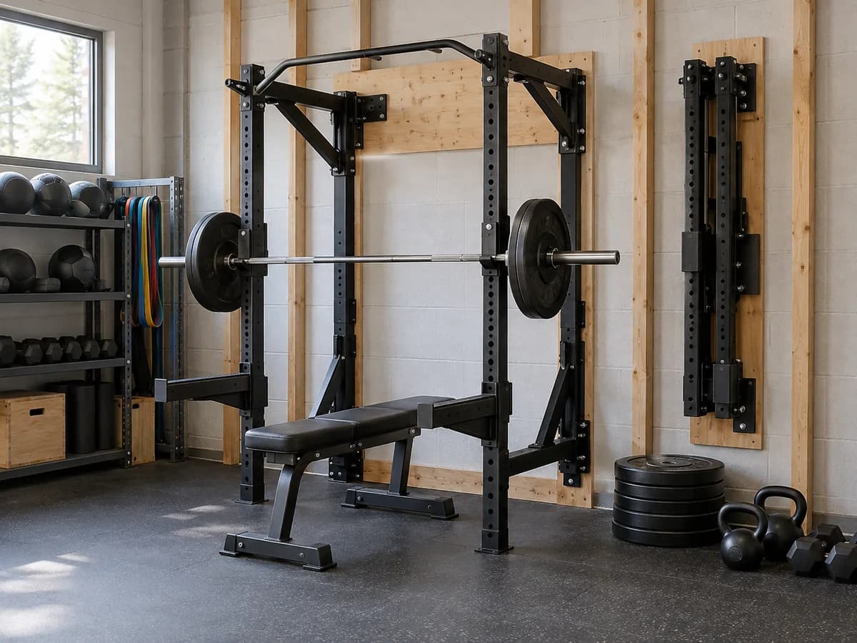 Folding wall training racks