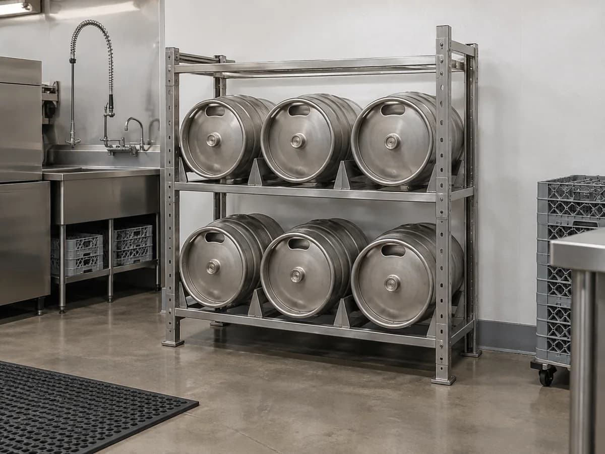 Keg storage racks