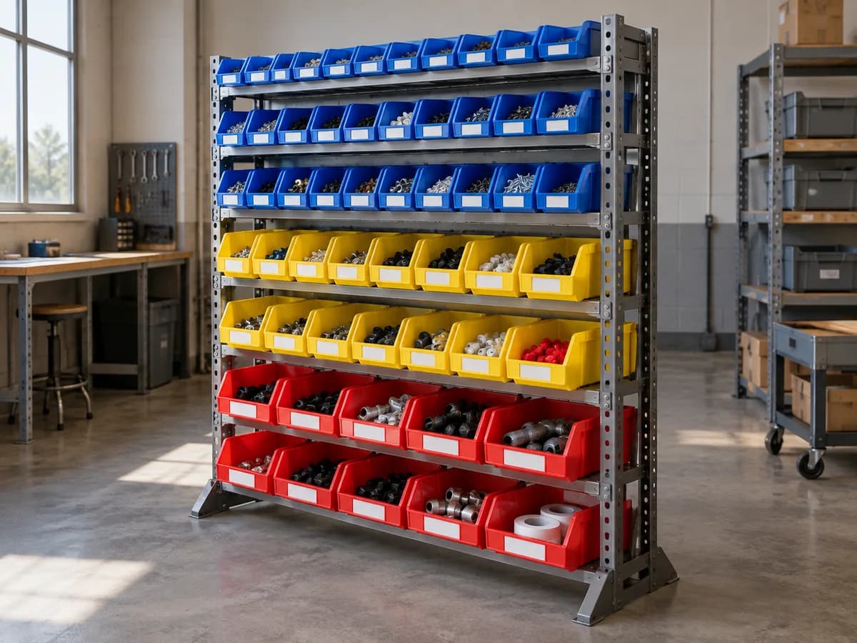Parts bin racks