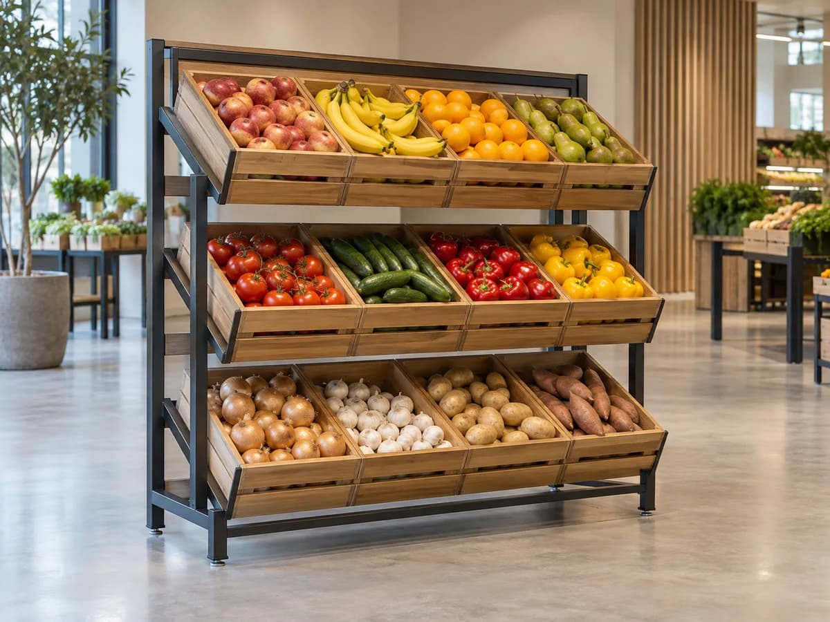 Produce display racks