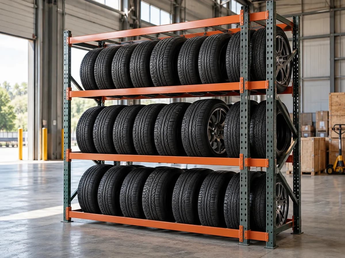 Commercial tire storage racks