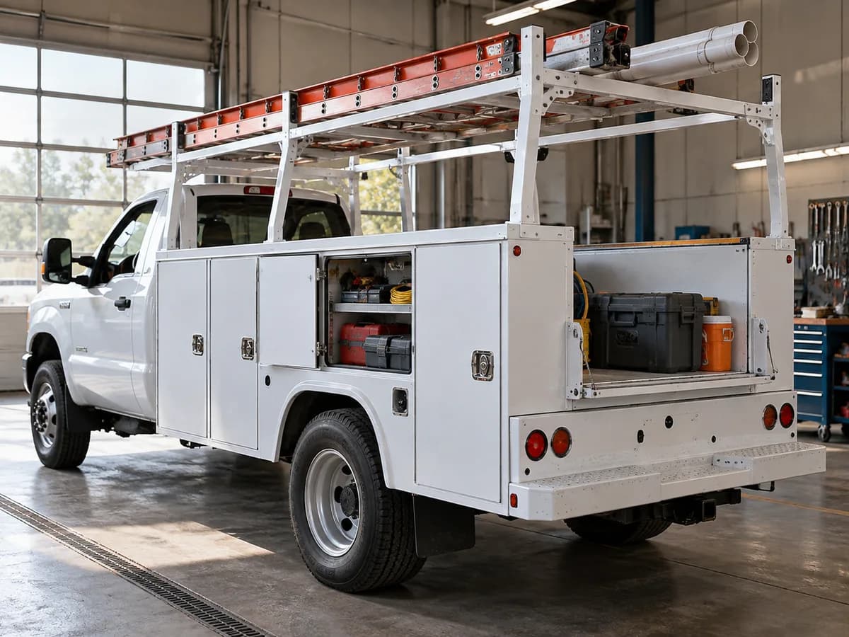 Utility body ladder racks