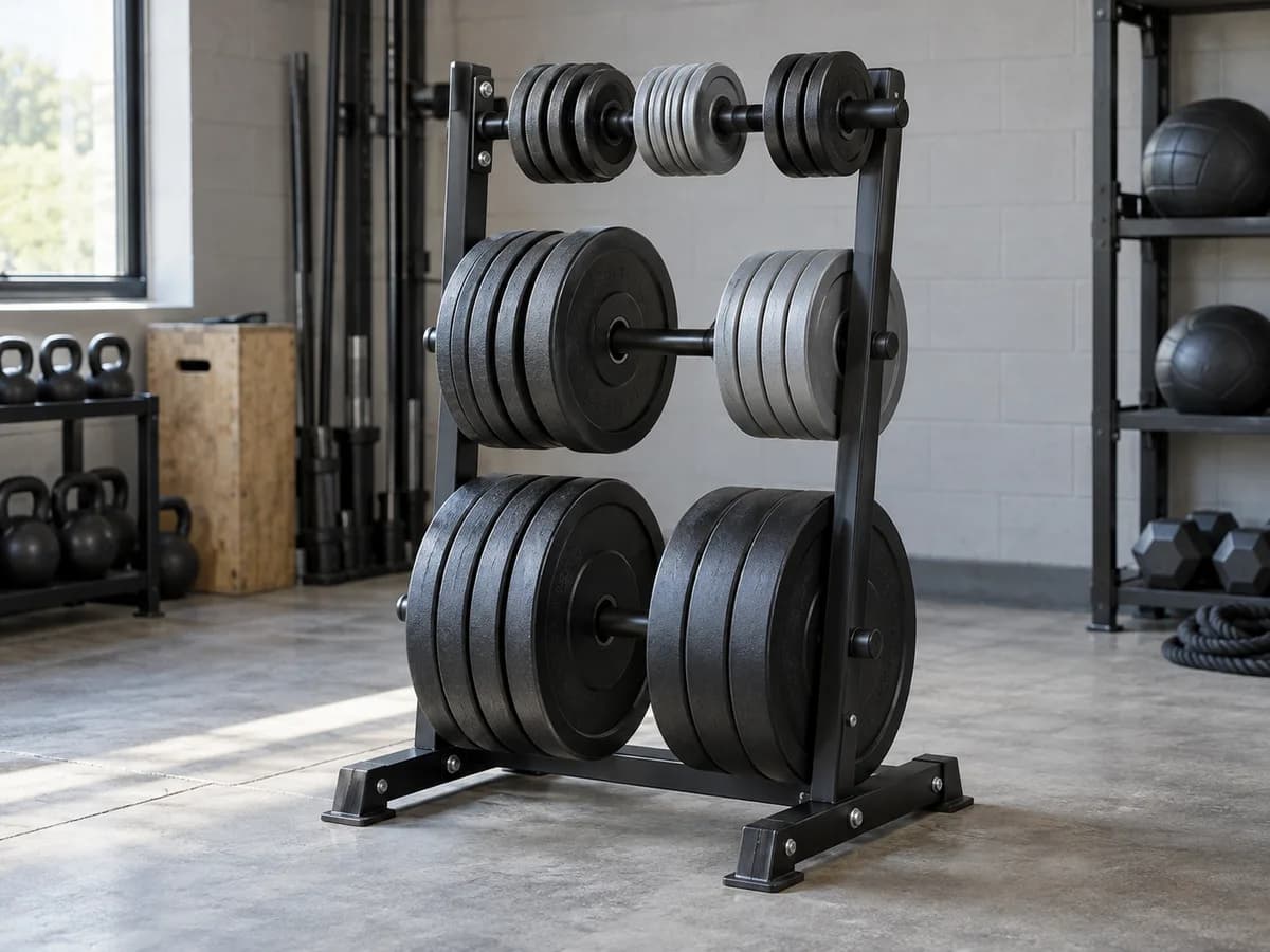 Weight plate racks