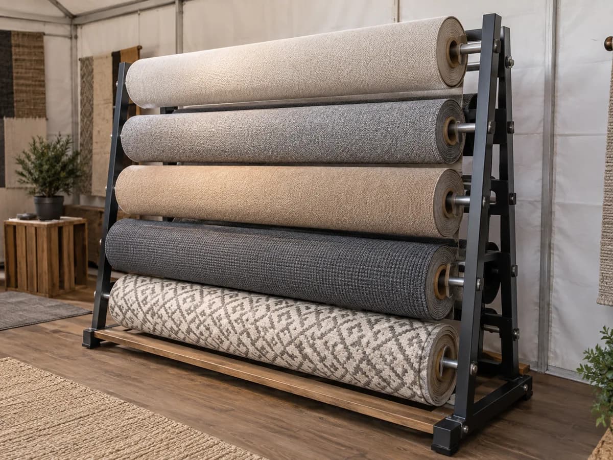 Carpet roll display racks