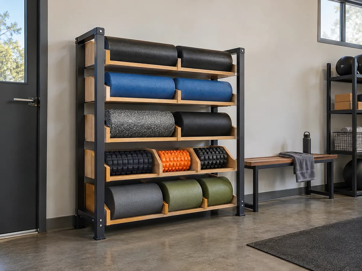 Foam roller storage racks