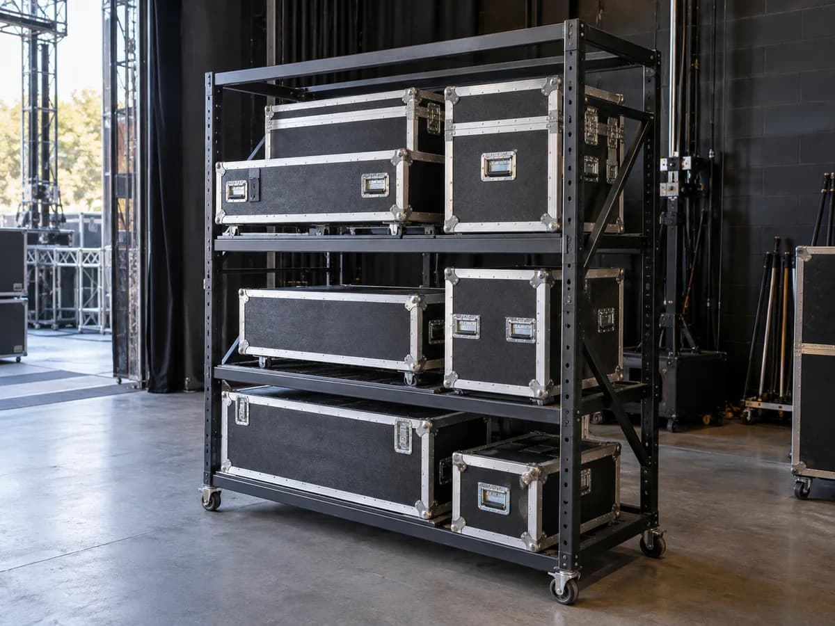 Road case storage racks