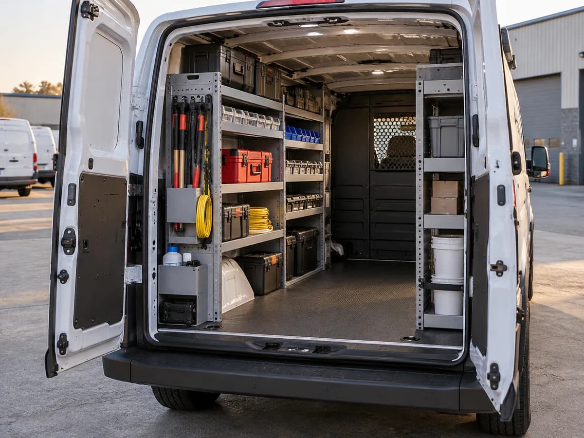 Van interior shelving